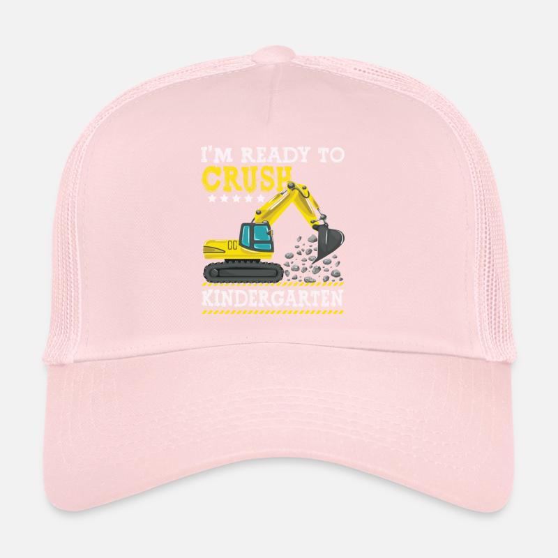 I m Ready To Crush Kindergarten Construction Trucker Cap