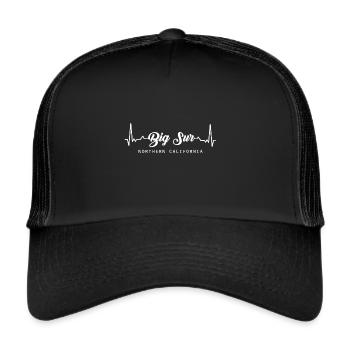 Big Sur Heartbeat pour l’océan de la côte californienne - Casquette trucker  - noir/noir - Devant