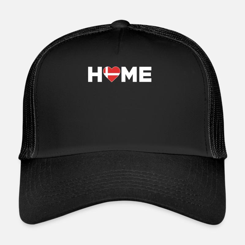 Danemark Accueil Danemark Drapeau Danemark Amour Casquette trucker 