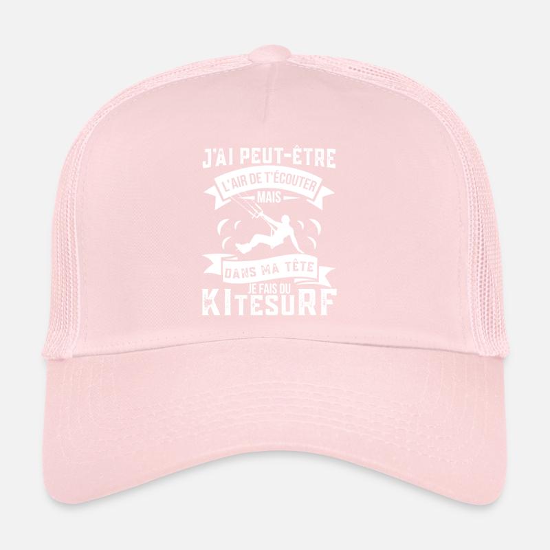 Dans ma tête je fais du kitesurf | Cadeau idéal Casquette trucker 