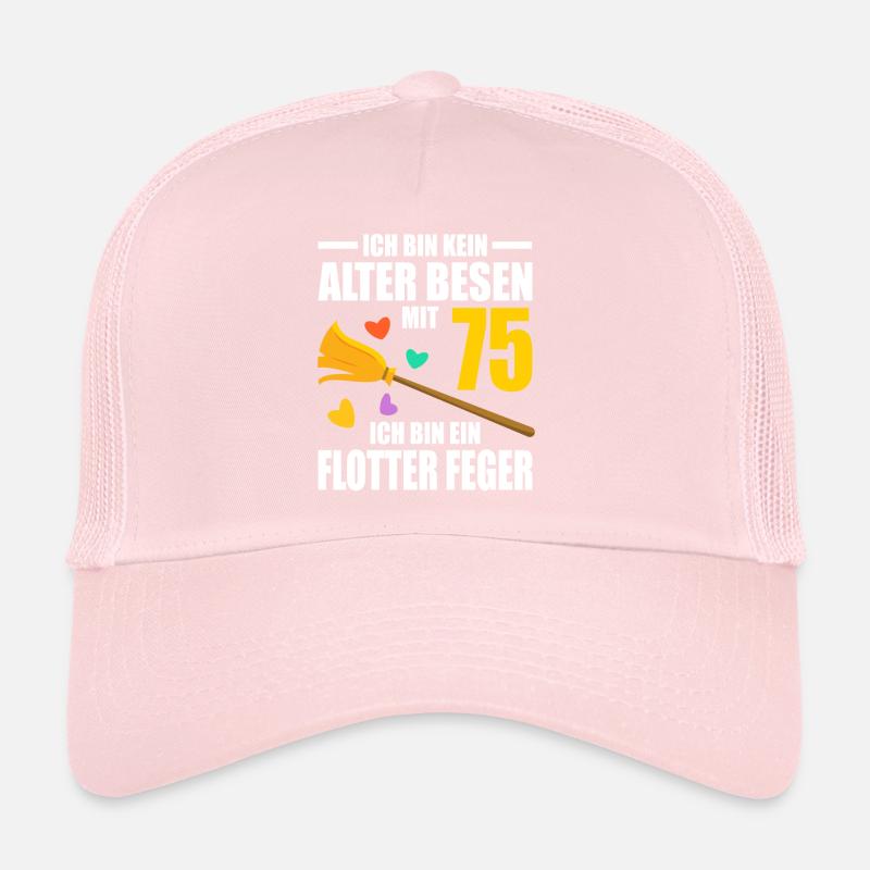 Alter Besen Junger Feger 75 Jahre 75. Geburtstag Trucker Cap