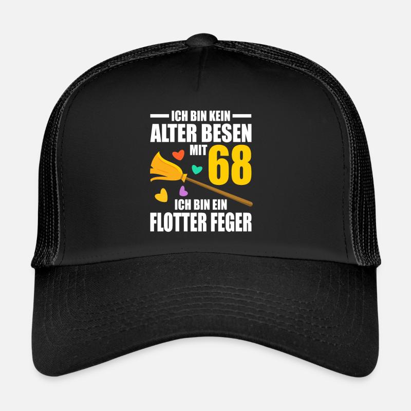 Alter Besen Junger Feger 68 Jahre 68. Geburtstag Trucker Cap