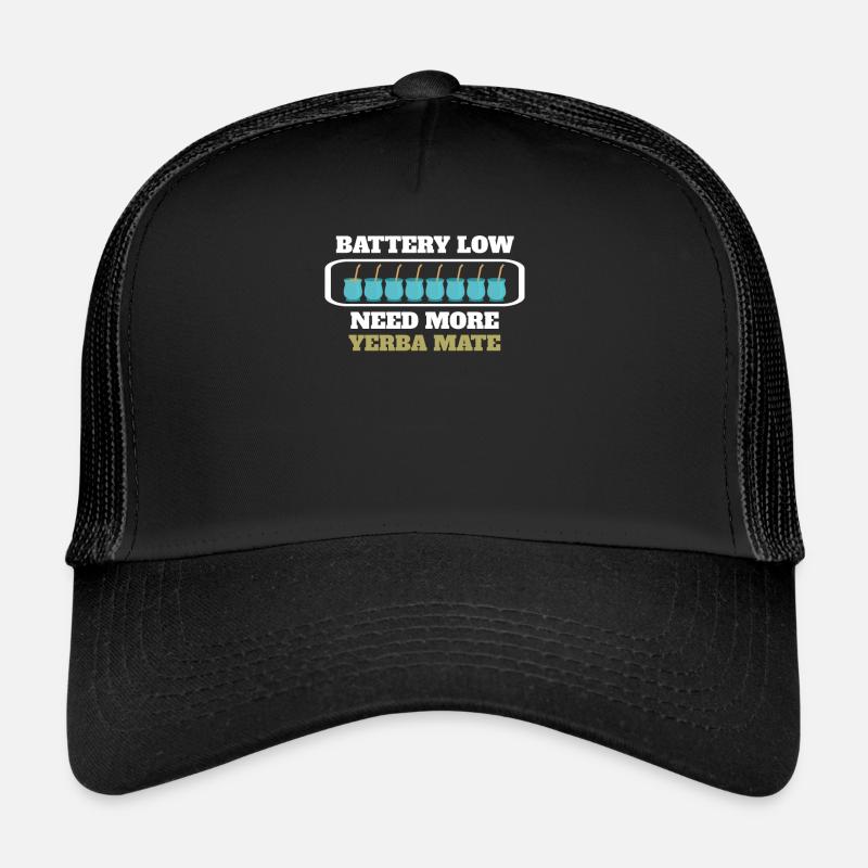 Funny Need More Yerba Mate Tea - Trucker Cap - Schwarz/Schwarz