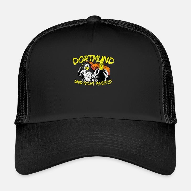 Dortmund und nicht anders UPDATE - Trucker Cap - Schwarz/Schwarz