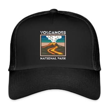 Volcano Souvenir National Park Hawaii Volcano Island - Trucker Cap - black/black - Front