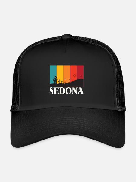 Sedona Desert Arizona National Park Cactus Camping - Casquette trucker  - noir/noir - Devant