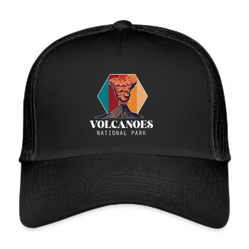 Volcano Island National Park Hawaii Volcano Souvenir - Trucker Cap - black/black - Front