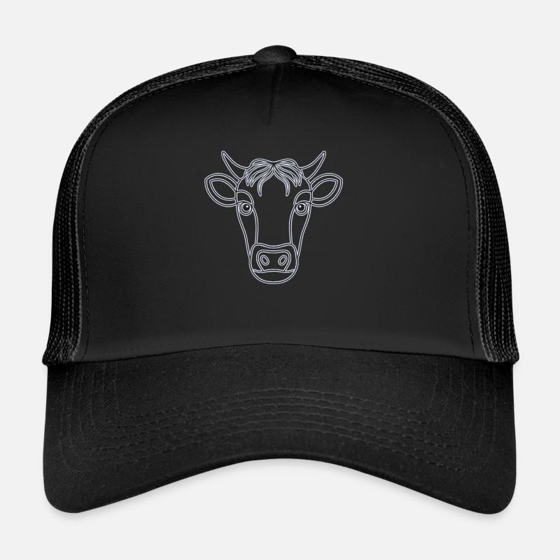 Farmer Beef Animal Head Motif Impression avec Taureau Casquette trucker 