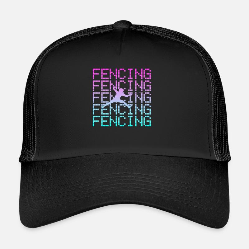 Fechten - Trucker Cap - Schwarz/Schwarz