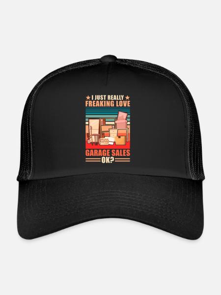 Garage sale slogan - Trucker Cap - black/black - Front