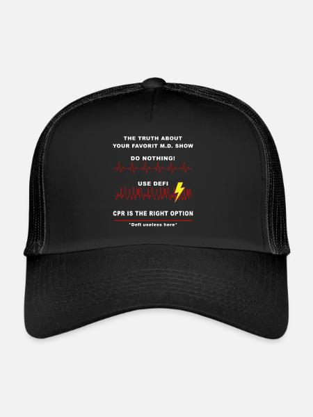 The truth about defibrillation - Trucker Cap - black/black - Front