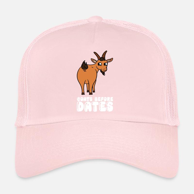 Chèvres devant les dattes Casquette trucker 