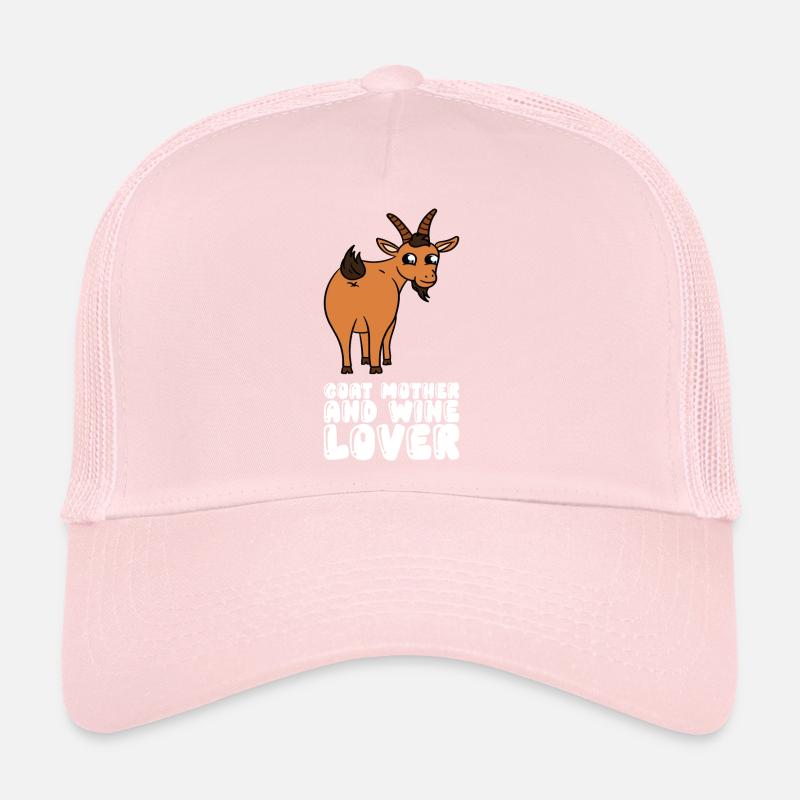 Mère chèvre et amoureuse du vin Casquette trucker 