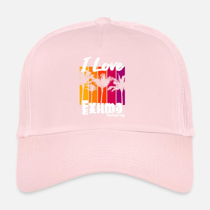 I love Exuma Bahamas Trucker Cap