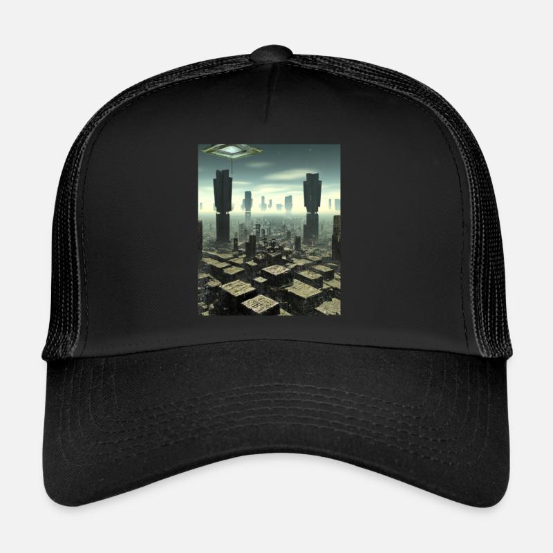 Science Fiction City Future - Trucker Cap - black/black