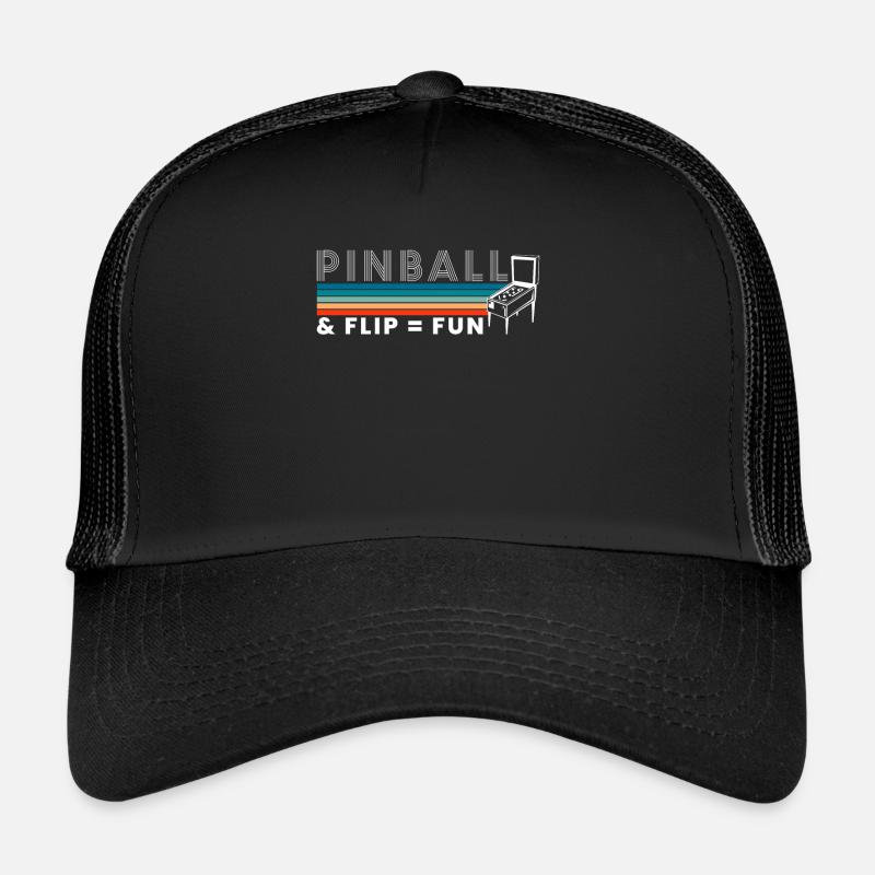 Flipper & Flip = Fun Pinball Machine Vintage Rétro Casquette trucker 
