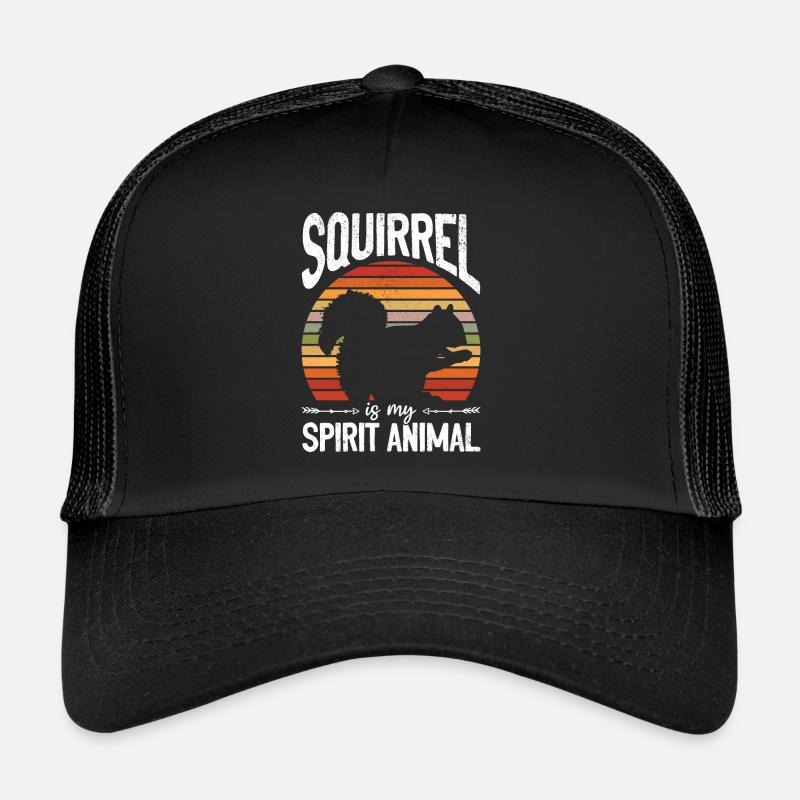 Eichhörnchen ist mein Geist - Trucker Cap - Schwarz/Schwarz