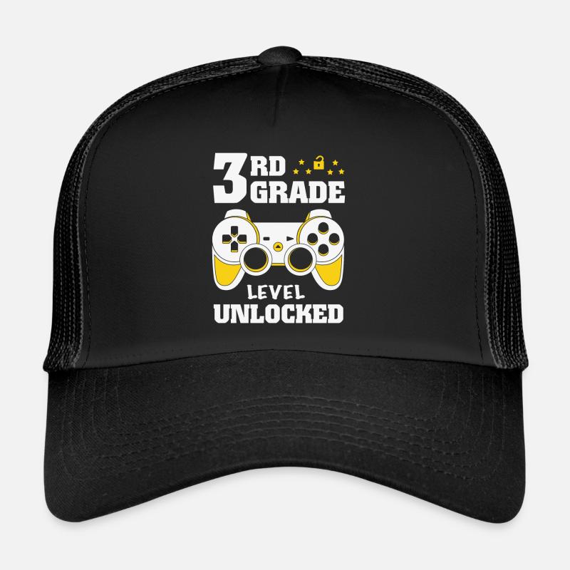 Zurück zur Schule Videospieler 3. Klasse - Trucker Cap - Schwarz/Schwarz