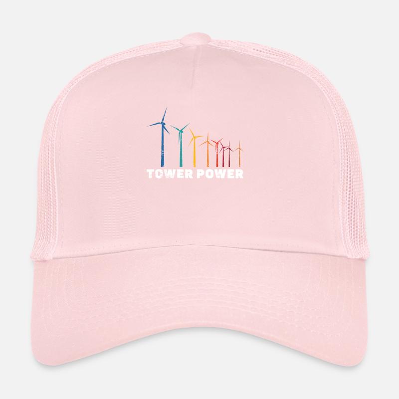 Tower Power Wind Renewable Energy Windmill Trucker Cap