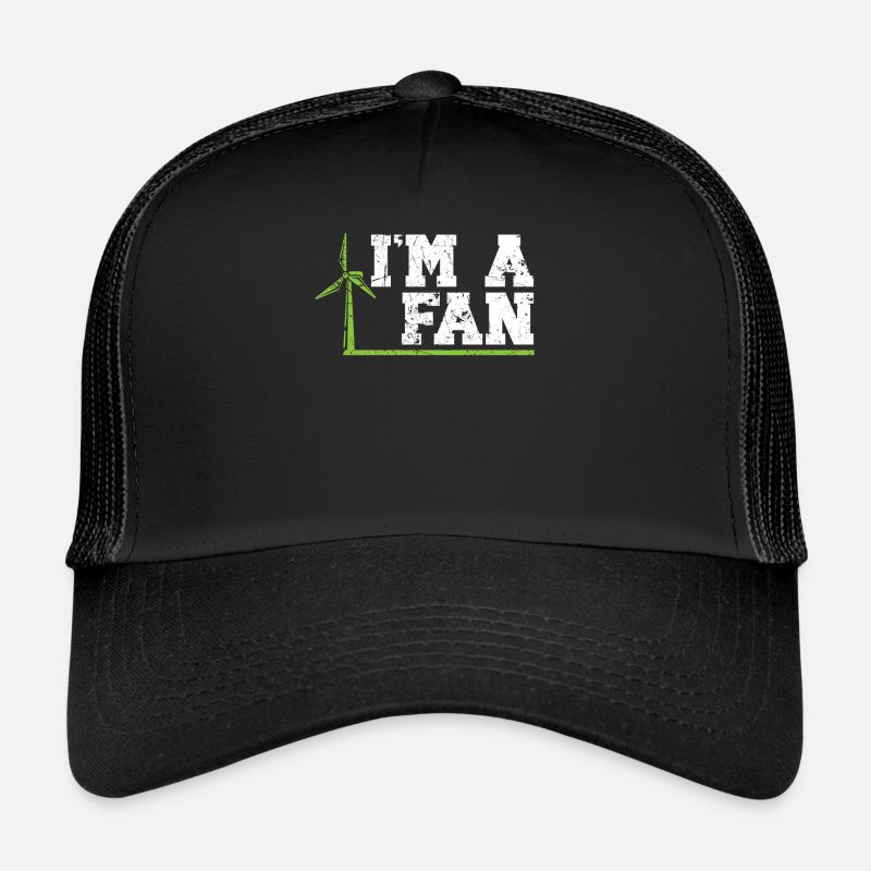 Je suis un fan éolien énergie renouvelable éolienne éolienne éolienne Casquette trucker 