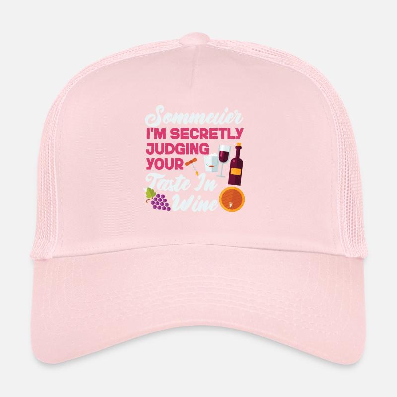 Sommelier Wine Drinking Tasting Trucker Cap
