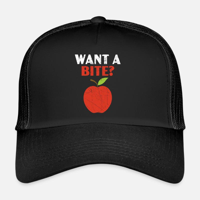 Want A Bite Apple Picking Squad Apple Fruit Lover Trucker Cap