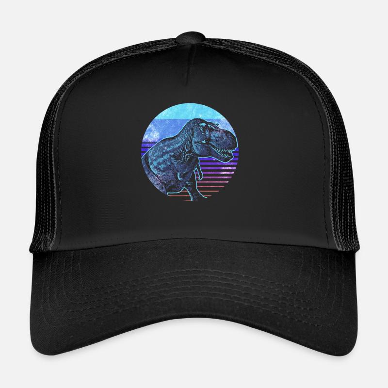 T-Rex Dinosaurier - Trucker Cap - Schwarz/Schwarz