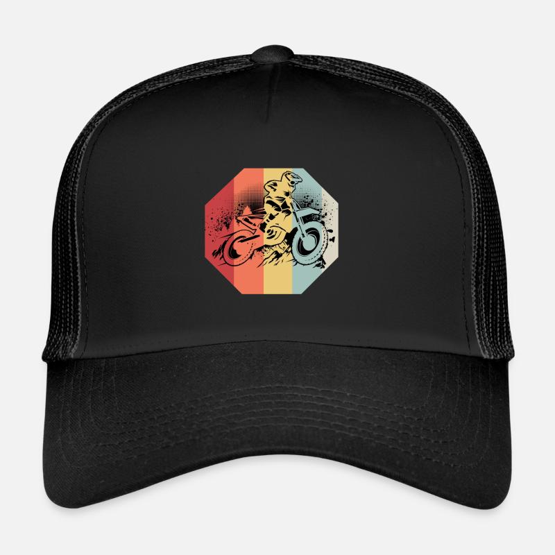 Motocross - Trucker Cap - Schwarz/Schwarz