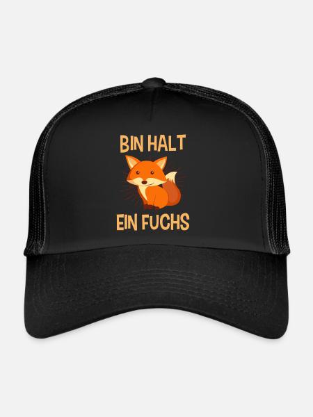 Bin halt ein Fuchs - Trucker Cap - Schwarz/Schwarz