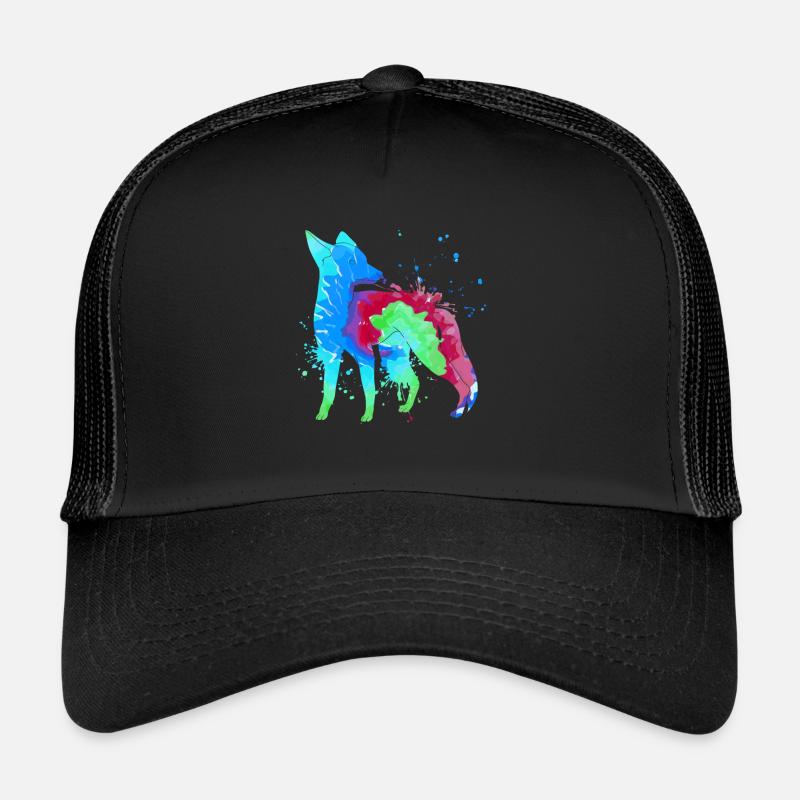 Fox Art Hunter Fox Hunting Hunting Trucker Cap