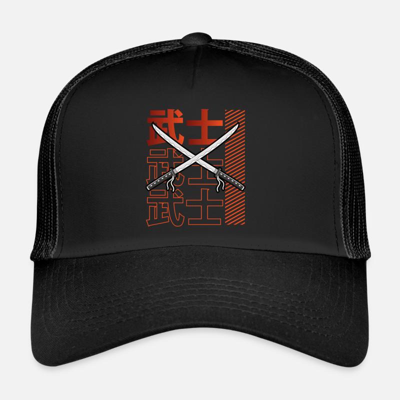 Japanese Samurai Katana Trucker Cap