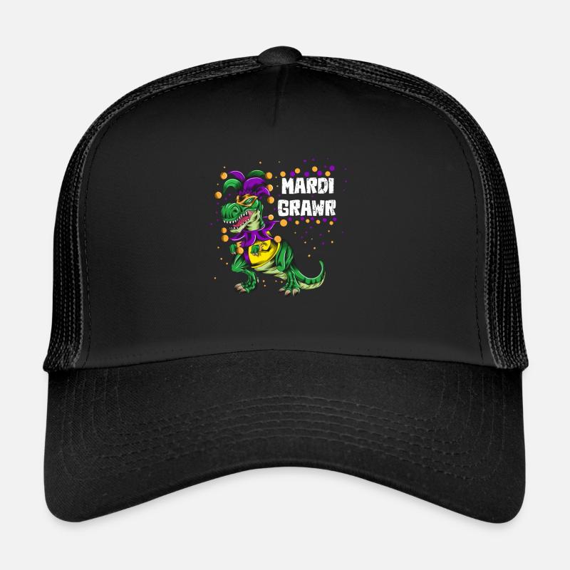 Mardi Grawr Narrenkostüm T-Rex Dinosaurier Kinder Trucker Cap