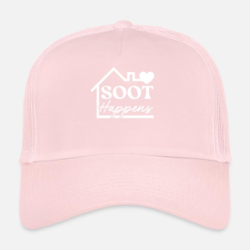 Soot Happens Profession Fireplace Chimney Sweeper Trucker Cap