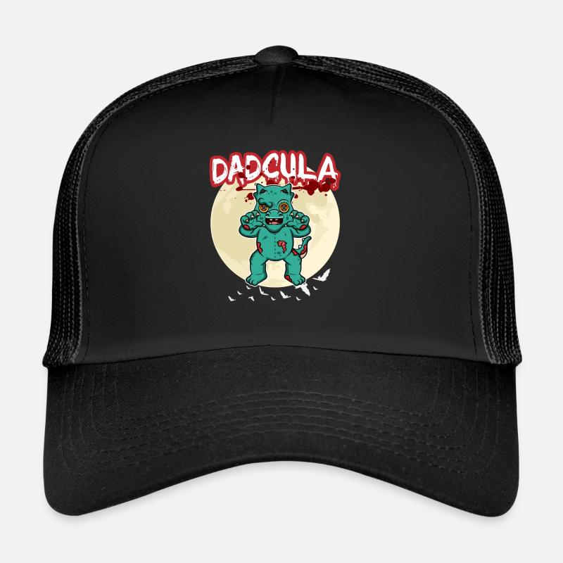 Dadcula Dracula Vampire Dad Funny Halloween Party Trucker Cap