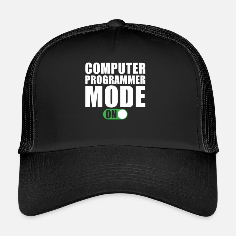 Computer Programmer Mode On - Trucker Cap - Schwarz/Schwarz