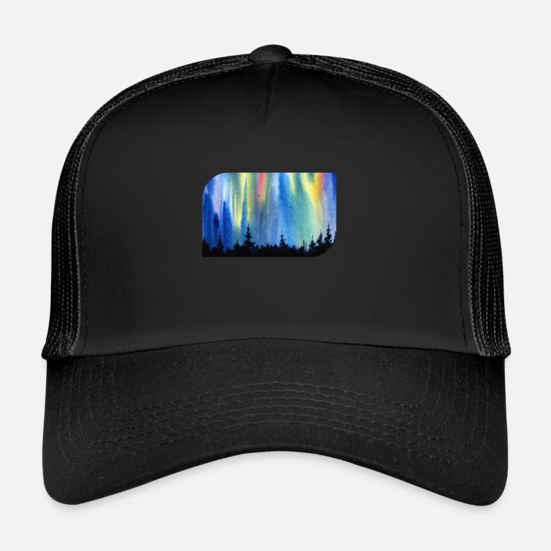 Nordlichter Wald Aurora Borealis Trucker Cap