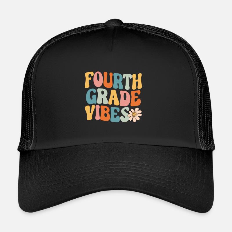 Fourth Grade Vibes - 4. Klasse Team Retro 1. Tag Trucker Cap