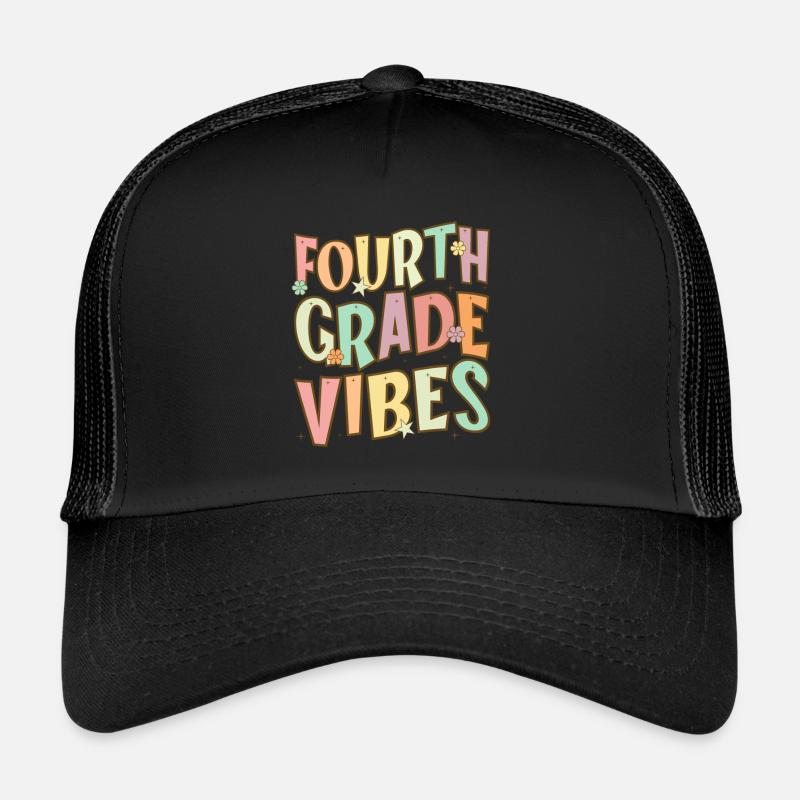 Fourth Grade Vibes - 4. Klasse Team Retro 1. Tag Trucker Cap