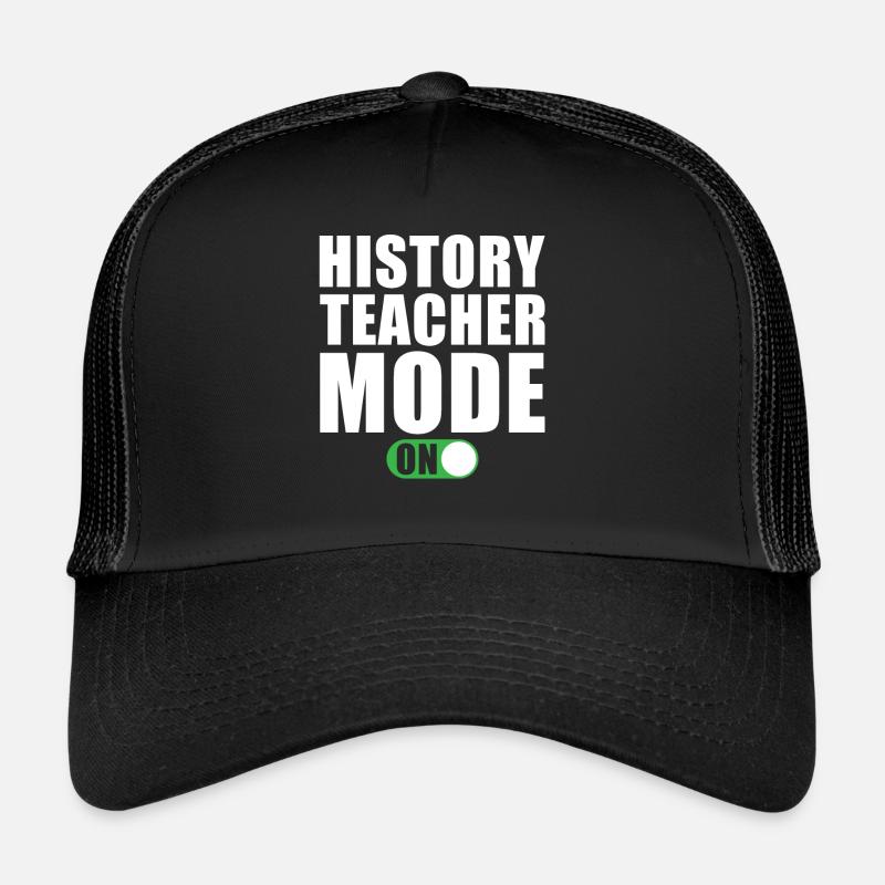 Geschichtslehrer Modus Ein - Trucker Cap - Schwarz/Schwarz