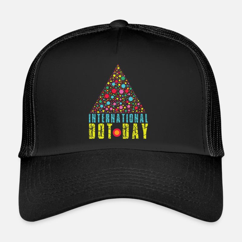 Colorful Triangle Pattern International Dot Day Trucker Cap