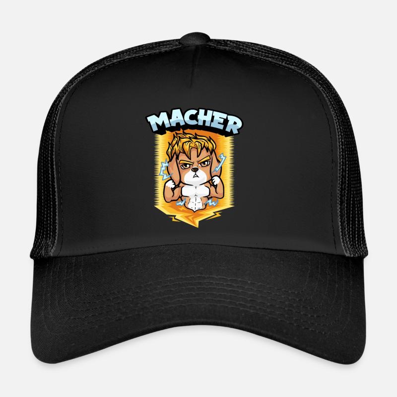 Wenn du ein Macher bist - Trucker Cap - Schwarz/Schwarz