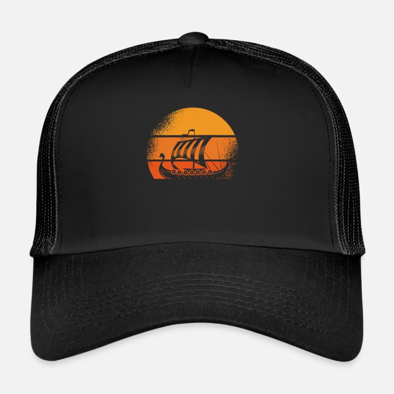 Wikingerschiff Retro sonne Trucker Cap