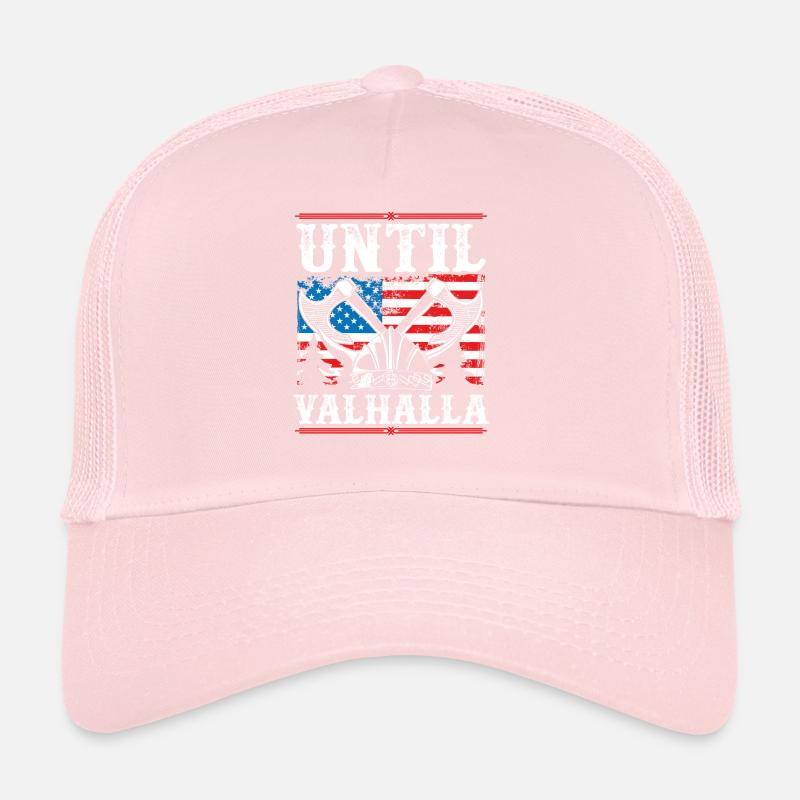 Vers le drapeau de Valhalla Usa Casquette trucker 