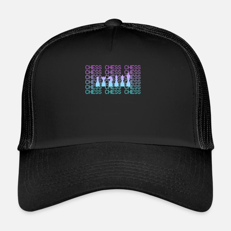 Schach - Trucker Cap - Schwarz/Schwarz