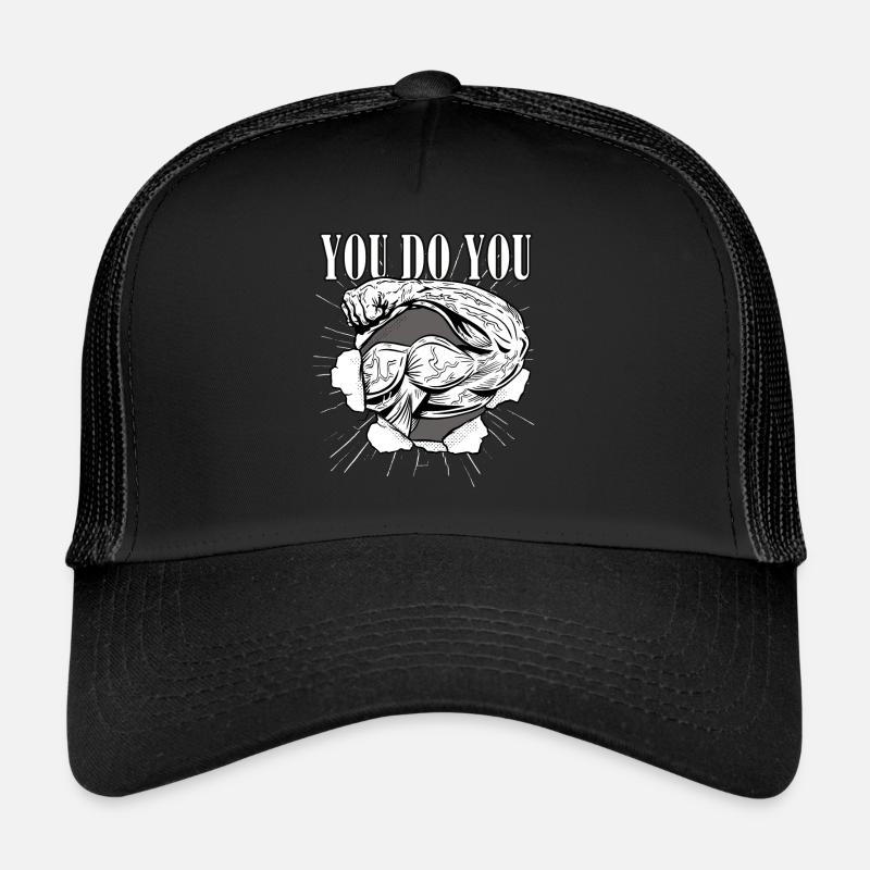 Du Trägst Einen Athletischen Gewichtheber-Bizeps Trucker Cap