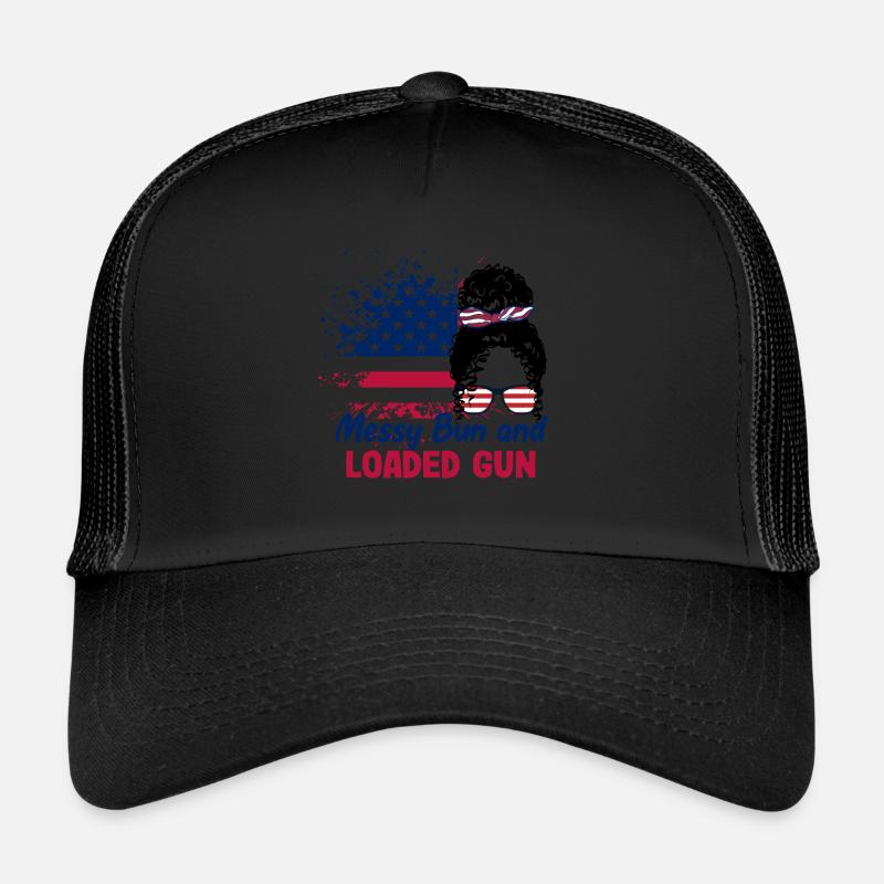 Messy Bun And Loaded Trucker Cap