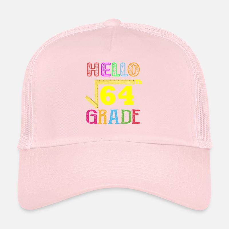 Hello 8th Grade Funny Square Root of 64 Math Trucker Cap
