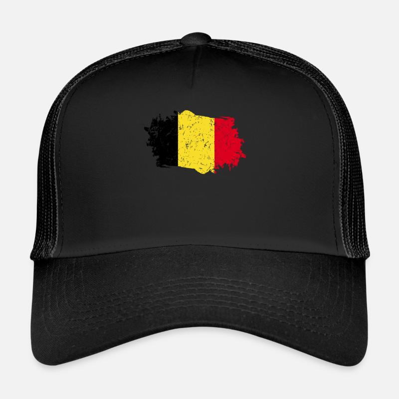 Belgique Drapeau Grunge Belgique Drapeau Casquette trucker 