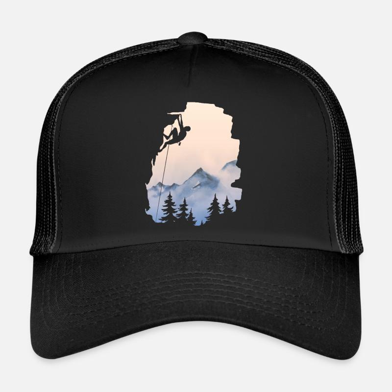 Climbing, Mountains, Rocks, Trad, Sport, Climbing, Bouldering Trucker Cap