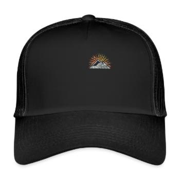 Wanderer Outdoor Wandern Bergsteigen Klettern - Trucker Cap - Schwarz/Schwarz - Vorne